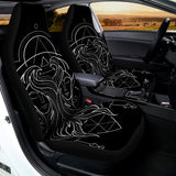 Black And White Gemini Sign Print Universal Fit Car Seat Covers 102422