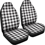 Black And White Gingham Pattern Print Universal Fit Car Seat Covers 102422