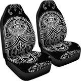 Black And White Hamsa Print Universal Fit Car Seat Covers 102422