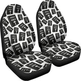 Black And White Holy Bible Pattern Print Universal Fit Car Seat Covers 102422