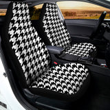 Black And White Houndstooth Print Universal Fit Car Seat Covers 102422