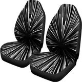 Black And White Hyperspace Print Universal Fit Car Seat Covers 102422