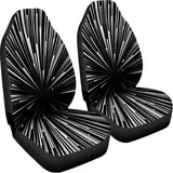 Black And White Hyperspace Print Universal Fit Car Seat Covers 102422