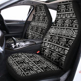Black And White Indian Elephant Print Universal Fit Car Seat Covers 102422