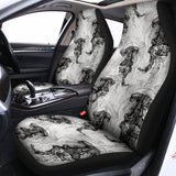 Black And White Jellyfish Pattern Print Universal Fit Car Seat Covers 102422