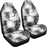 Black And White Jellyfish Pattern Print Universal Fit Car Seat Covers 102422