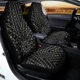 Black And White Kaleidoscope Print Universal Fit Car Seat Covers 102422