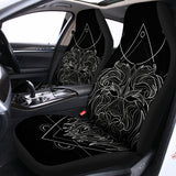 Black And White Leo Sign Print Universal Fit Car Seat Covers 102422
