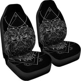Black And White Leo Sign Print Universal Fit Car Seat Covers 102422