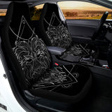 Black And White Leo Sign Print Universal Fit Car Seat Covers 102422