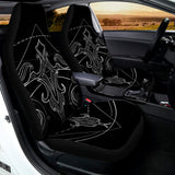 Black And White Libra Sign Print Universal Fit Car Seat Covers 102422