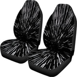 Black And White Lightspeed Print Universal Fit Car Seat Covers 102422