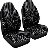 Black And White Lightspeed Print Universal Fit Car Seat Covers 102422