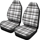 Black And White Madras Pattern Print Universal Fit Car Seat Covers 102422