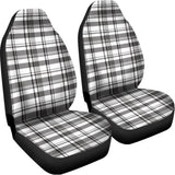 Black And White Madras Pattern Print Universal Fit Car Seat Covers 102422