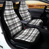 Black And White Madras Pattern Print Universal Fit Car Seat Covers 102422