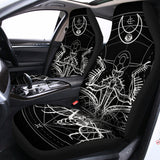 Black And White Mantis Spirit Print Universal Fit Car Seat Covers 102422