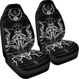 Black And White Mantis Spirit Print Universal Fit Car Seat Covers 102422