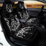Black And White Mantis Spirit Print Universal Fit Car Seat Covers 102422