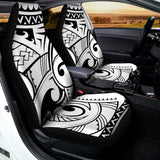 Black And White Maori Pattern Print Universal Fit Car Seat Covers 102422