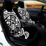 Black And White Maori Sea Turtle Print Universal Fit Car Seat Covers 102422