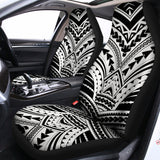 Black And White Maori Tribal Print Universal Fit Car Seat Covers 102422
