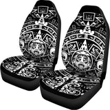 Black And White Maya Calendar Print Universal Fit Car Seat Covers 102422