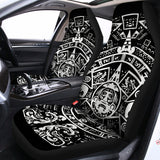 Black And White Maya Calendar Print Universal Fit Car Seat Covers 102422