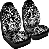 Black And White Maya Calendar Print Universal Fit Car Seat Covers 102422