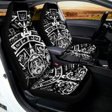 Black And White Maya Calendar Print Universal Fit Car Seat Covers 102422