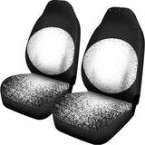 Black And White Moonlight Print Universal Fit Car Seat Covers 102422