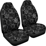 Black And White Mystic Witch Print Universal Fit Car Seat Covers 102422