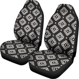 Black And White Navajo Pattern Print Universal Fit Car Seat Covers 102422