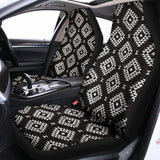 Black And White Navajo Pattern Print Universal Fit Car Seat Covers 102422