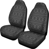 Black And White Navajo Tribal Print Universal Fit Car Seat Covers 102422