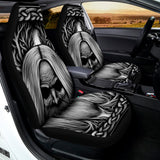 Black And White Odin With Crows Print Universal Fit Car Seat Covers 102422