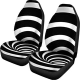 Black And White Optical Illusion Print Universal Fit Car Seat Covers 102422