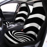 Black And White Optical Illusion Print Universal Fit Car Seat Covers 102422