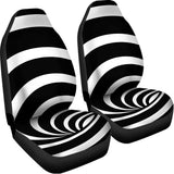 Black And White Optical Illusion Print Universal Fit Car Seat Covers 102422