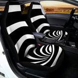 Black And White Optical Illusion Print Universal Fit Car Seat Covers 102422