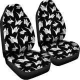 Black And White Origami Pattern Print Universal Fit Car Seat Covers 102422