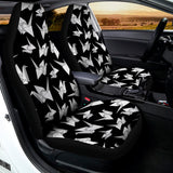 Black And White Origami Pattern Print Universal Fit Car Seat Covers 102422
