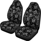 Black And White Owl Pattern Print Universal Fit Car Seat Covers 102422