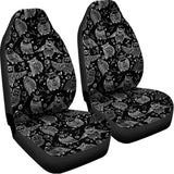 Black And White Owl Pattern Print Universal Fit Car Seat Covers 102422
