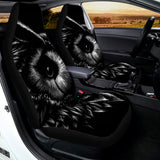 Black And White Owl Print Universal Fit Car Seat Covers 102422