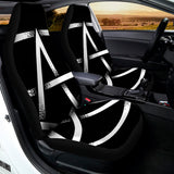 Black And White Pentagram Symbol Print Universal Fit Car Seat Covers 102422