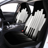 Black And White Piano Keyboard Print Universal Fit Car Seat Covers 102422