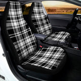 Black And White Plaid Pattern Print Universal Fit Car Seat Covers 102422
