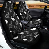 Black And White Rabbit Pattern Print Universal Fit Car Seat Covers 102422