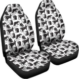 Black And White Rat Pattern Print Universal Fit Car Seat Covers 102422